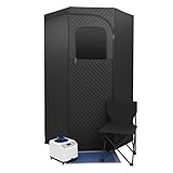 KANBCNG Mini Sauna für Zuhause 1350W Tragbare Dampfsauna für Zuhause Saunakiste Saunazelt Mobile Sauna Persönliches Dampfsaunazelt mit Dampfer und Fernbedienung Heimsauna mit Klappbarer Stuhl