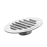 BlesConi Runde Edelstahl-Lüftungsgitterabdeckung, 60 mm, silberfarben, Außenwandk, Lüftungswerkzeug für den privaten und gewerblichen Gebrauch