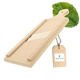 HOFMEISTER® Krauthobel aus Holz, 37 cm, scharfe Klingen schneiden alle Krautköpfe und Gemüsesorten, zur Herstellung von Sauerkraut, Rotkraut & Krautsalat, Gemüsehobel Made in EU