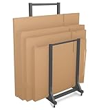 Bodenstehender kleiner Kartons Lagerregal, Trolley für Kartons, Kunstplatten, Umzugsständer für Zuhause, Garage, Studio - Effiziente Aufbewahrungslösung