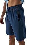 Smith & Solo Sporthose Herren Kurz - Kurze Hosen Herren, Laufshorts Männer Sommer Baumwolle Jogginghose Fitnesshose Sport Sportshorts Bermuda Shorts Hose Trainingshose Tennis (L, Indigo)