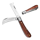 Bocguy Gartenmesser, Veredelungsmesser Klappbar mit 2 Klingen, Multifunktionale Okuliermesser, Gartenmesser Klappbar zum Pfropfen, Beschneiden, Jäten, Unkrautbüschen