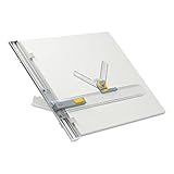 Aristo Zeichenanlage (Format A2, Zeichentisch mit Zeichenmaschine, Plattengröße 60 x 70 cm, verstellbarer Neigungswinkel) grau