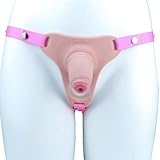 eegroh Peniskäfig Silikon mit Anti Rutsch Belt, Hohler Keuschheitsgürtel Sexspielzeug in Form Eines Penis, Chastity Cage Männer Tragen (Pink-belt,S)