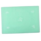 Mobestech Silikon knetmatte Rutschfestes Backmatte Teigunterlage mit Maßskala Wiederverwendbar für Kuchen Pizza Brot Teig Ausrollen und Backen Zuhause Küche