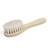 GRÜNSPECHT Ziegenhaarbürste für Babys und Kleinkinder, extra weich, aus Holz und Ziegenhaar, Baby Erstausstattung Neugeborene, Milchschorf, Baby Haarbürste, Baby Pflegeset (520-00)