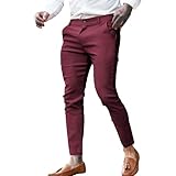 Herren Skinny Pants Hochelastische Tapered Fashion Business Elegance Casual Street Style Mittlere Taille Schlanke Bleistifthose