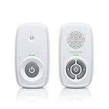 Motorola Nursery AM21 Audio-Babyphone – Digitaler Monitor mit DECT-Technologie zur Audioüberwachung – große Reichweite – hochempfindliches Mikrofon – Weiß