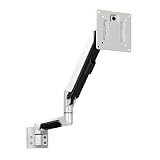 UUYRSZS Monitorarmständer, robuster 10-32-Zoll-Wandhalter für Schreibtischmonitore, voll beweglicher Monitorhalter mit Gasfeder, Verstellbarer Aluminium-Montagearm, hält bis zu 19,8 Pfund Monitorarm