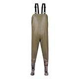 Wathose Anglerstiefel Angelhose mit Hosenträgern atmungsaktiv Crosswater Wathose Overall Herren zierlich, gelb, 46
