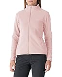 Outdoor Ventures Damen Fleecejacke mit Durchgehendem Reißverschluss Stehkragen Frauen Leichte Fleece Sweatjacke Warme Damenjacke für Laufen, Wandern und Freizeit Rosa L
