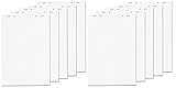 10x Flipchartblöcke, weiß blanco/blanco, je Block 20 Blatt 69x99 cm, 6 fach Lochung, perforiert, Papier für Flipchart (10 Blöcke blanco)