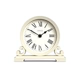 JONES CLOCKS® Saloon Wohnzimmer-Kaminuhr – Traditionelles/klassisches Design – Schlafzimmeruhr – Wohnzimmeruhr – Kaminuhr – Schreibtischuhr – Regaluhr (Weiss)