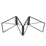 4-Wege-Spiegel, 4-Panels, Aufklappbarer Spiegel HandDesktop mit 360 Grad, Tragbare Faltbare Make-Up Spiegel, Kunststoff Rahmen Multi-Facetten-Make-up Spiegel für