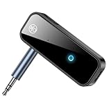 AXFEE 5.4 Aux Bluetooth Adapter, 4-in-1-Bluetooth HiFi Empfänge Freisprechanruf, Auto aux Bluetooth Adapter, Drahtloser Audioadapter mit 3.5mm, für Heimstereoanlage/Lautsprecher/Auto/TV/Tablet