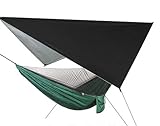 MNEVZX Hängematte Outdoor Outdoor Terrasse Gartenmöbel Sets Militärisches Dschungelnetz für Schlafen Hängematte mit Moskitonetz Camp Swing Camp Hammock(Blackish Green Black)