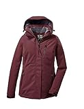 Killtec Damen Outdoorjacke Funktionsjacke mit abzippbarer Kapuze KOW 140 WMN Jckt wasserdicht, Winddicht, atmungsaktiv 00445-weinrot 40
