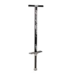Relaxdays Pogo Stick Erwachsene, Springstock bis 110 kg, gepolstert, Sprungstab Outdoor, rutschfest, Edelstahl, schwarz