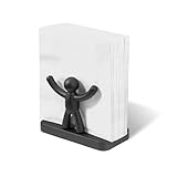 Umbra Buddy Serviettenhalter für jede Serviettengröße, Serviettenständer für Küche, Tisch und Bar, Schwarz