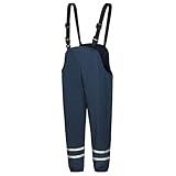 BSBUY Leichte Regenhose Kinder Unisex Matschhose Regenlatzhose mit Reflektorstreifen Einfaches An- Ausziehen Regenbundhose Mädchen Wasserdicht Winddicht Atmungsaktiv Jungen Matschanzug(Marineblau,104)