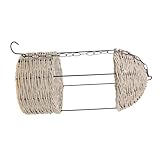 TOYANDONA Hängender Blumenkorb aus Kunststoff-Rattan Handgeflochten Kleiner Wandblumentopf für Frische oder Künstliche Blumen Platzsparend Vielseitig für Balkon Büro und Kleine Räume