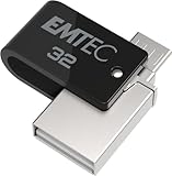 Emtec T260B 32GB Dual USB-Stick Mobile & Go Mini USB 2.0 Dual USB-A/Micro-USB