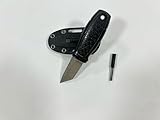 Omesio S-MY21 Neck Knife, EDC Outdoor Messer 6 cm Tanto-Klinge aus 5CR14MOV Stahl PP Griff mit ABS Scheide, Kugelkette, Feuerstah, Camping für Wandern