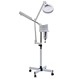 2 in 1 Kombigerät Bedampfer ​Lupenleuchte Lampe 5-fache Vapozon Streamer für Spa Salon und Zuhause Feuchtigkeitsspend und Hautpflege