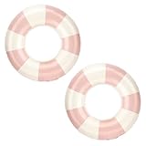 Poolschläuche, 2 Stück, rosa Innenschläuche für Pool, runde Zwischenschläuche, Schwimmschläuche für Mädchen, Kinder, Schwimmbadringe, aufblasbare Donut-Schwimmring, Wassersee, Partyzubehör