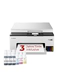 Canon MAXIFY GX1050 Tintenstrahldrucker 3-in-1 Multifunktionsdrucker MegaTank (Drucker, Scanner, Kopierer, WLAN, Cloud, Duplexdruck, 250 Blatt Kassette, Tintentank) Enthält 6 x Tintenflaschen