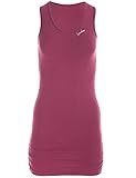 Winshape Damen Fitness Freizeit Longtop WTR15 mit seitlicher Raffung, Slim Style Tanktop, Berry/Love, XL