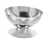Warmhm Eisbecher Rostfrei Schüssel Isoliert Dessertbecher Mit Deckel Sorbett Eiscreme Nachtisch Desserthalter Dessertbehälter Dessertbecher Aus Metall Kreative Desserttasse Silver