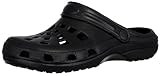 Brandsseller Herren Clog Gartenschuh Badeschuh Freizeitschuh Hausschuh Slipper mit Fersenriemen - Farbe: Schwarz - Größen: 43