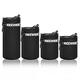 Neewer Objektivtasche 4er-Stück, Objektivtasche mit dickem Neopren-Schutz für DSLR-Kameraobjektive (Passend für Canon, Nikon, Sony, Olympus, Panasonic) Beinhaltet: Klein, Mittel, Groß, XL-Größe