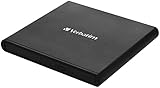 VERBATIM 53504 DVD Recorder, USB 2.0, 8x/6x/24x, Slimline Portable, schwarz, M-DISC, Retail