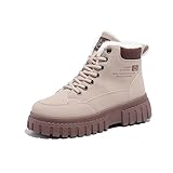 Stiefeletten Damen Gefüttert Warm - wasserdichte Winterstiefel Outdoor Winterschuhe Damen Winddicht Winter Boots Kurzschaft rutschfeste Schneestiefel Für Frauen Wanderstiefel Winterstiefel Damen