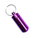 Mini-Pillendose aus Metall, Pillendose, Notfall-Medikamentenbox, Behälter mit Schlüsselanhänger, Edelstahl, für Outdoor-Reisen, wasserdichte Hülle, EDC, Outdoor, Camping, Wandern, Reisen