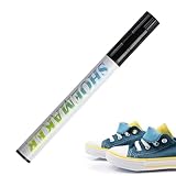 Weiße Schuhcreme – 20 g Lederfärbe-Marker, schwarze Schuhmarker, multifunktionaler weißer Schuhpolierstift, Reparaturstift, Schuhmarkierer für Kunstlederschuhe