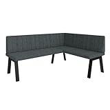 FURNISTAR Eckbank Akiko Metal A - Eckbankgruppe für Ihrem Esszimmer, Küche modern, Sitzecke, Essecke. Perfekt für Küche, Büro und Rezeption. Solide und Starke Verarbeitung. (168x128-Rechts-Inari96)