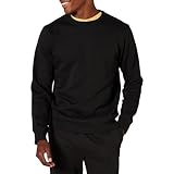 Amazon Essentials Herren Fleece-Sweatshirt mit Rundhalsausschnitt (erhältlich in Big & Tall), Schwarz, XL