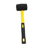 Angoily Gummihammer Campinghammer holzarbeiten Reifenhammer Lineman-Hammer Holzhammer Garnschlägel Schlagzeug Hammer für Zeltheringe weicher Hammer Gleithammer Fußboden Hammer Black