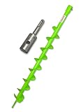 WERHE Erdbohrer-Set Ø80mm, 80cm lang mit SDS Plus Adapter – Mit normaler SDS Plus Bohrmaschine nutzbar, ideal für Zaunbau und Garten