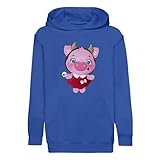 Fabulous Hoodie Kinder Schwein Teufel Illustration Halloween niedlich Horn – Premium, blau, 10 Jahre