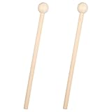 2 Stück Holzschlägel,Xylophon Klangstäbe,Xylophon Schlägel Holz Percussion Sticks,Glockenspielschlägel mit Holzgriff Rhythmus Sticks Trommelstöcke,für Anfänger Erwachsene Glockenspiel Holzblock