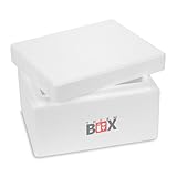 THERM-BOX Styroporbox 5W Innen: 25x19x12cm Wand 3cm Volumen 5,9L Isolierbox Thermobox Kühlbox Warmhaltebox Wiederverwendbar
