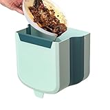 Kitchen Wall Mount Trash Can, Wall Mounted Mülleimer für Küche, Compact Kitchen Wall Trash Bin, Kitchen Wall Trash Can, Kitchen Wall Trash Can with Lid, Space Saving Kitchen Trash Bin