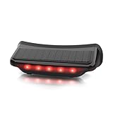 Moman Solar Motorradhelm Rücklicht, Solarbetriebene LED Radfahren Helm Signalleuchte mit Bremserkennung IPX4 ABS-Material Fahrrad Helmlicht Beleuchtung für Nachtfahrten (USB-C Kabel NICHT enthalten)