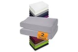 npluseins 2er Pack Spannbezüge Kissenbezüge für Gesundheitskissen 1450.2049, 1 Pack (2 Stück) - Spannbezüge 35-40 x 55-60 cm, grau