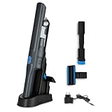 MEDION Handstaubsauger (Akku, kabellos, BLDC-Motor, Mini Staubsauger für Auto, HEPA-13 Filter, Filterung von Staub und Allergenen, Starke 20 kPA Saugleistung, Ladestation, MD12057) grau