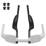 Joxvizx Carbon-Armlehne für Fahrradlenker, Aero, Lenkerverlängerung, Triathlon, Trial, Fahrradlenkerenden, Bullhorn, Lenkerteile, 22,2 mm, für Rennrad, Festgetriebe, Rennrad, schwarz matt (mit Loch)